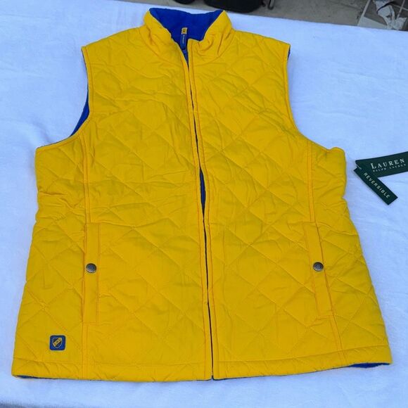Lauren Ralph Lauren Jackets & Blazers - Lauren Ralph Lauren LRL X67 Reversible Vest Quilted/Fleece Zip Up Women's Size S